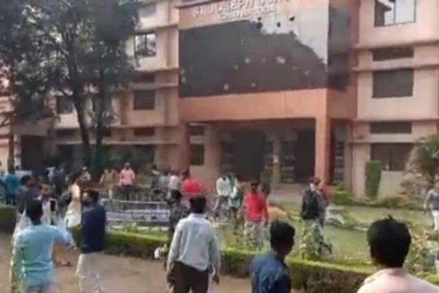 <p>A crowd of dozens stormed the school in Ganj Basoda town of central India’s Madhya Pradesh state on Monday </p>
