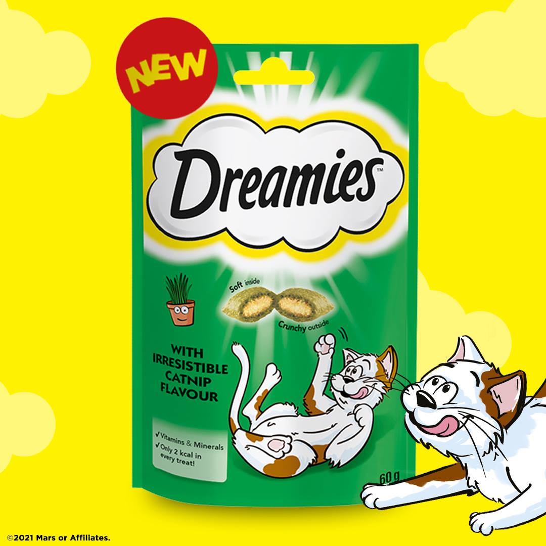 Dreamies even come in Catnip flavour