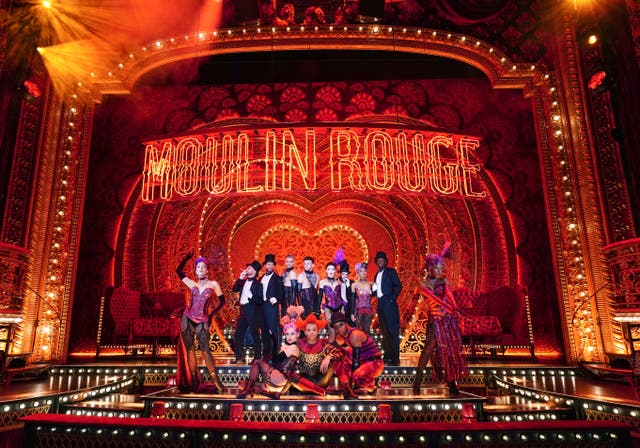 Performers from the Moulin Rouge company in the West End production of Moulin Rouge! The Musical (PA)