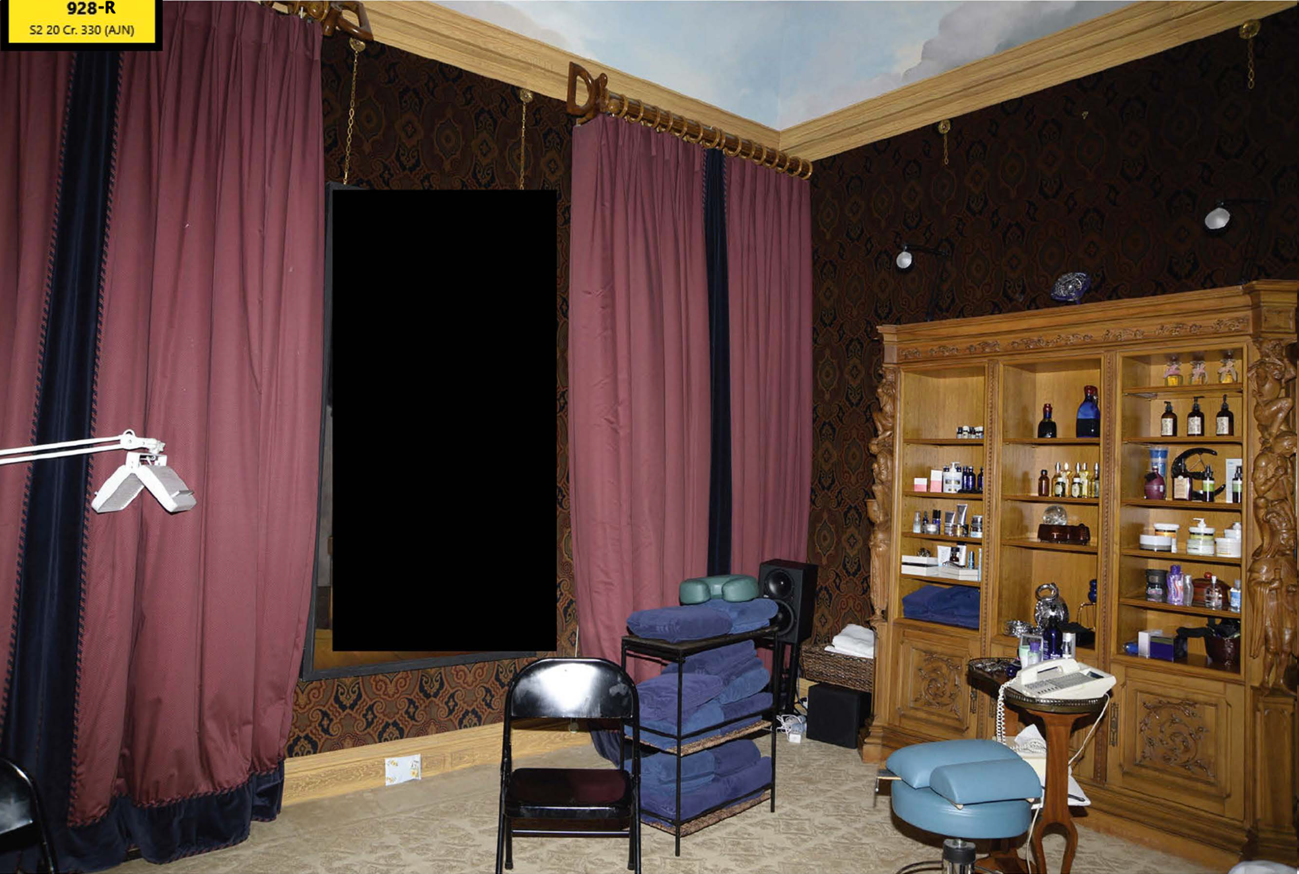 Epstein’s massage room in the 19,000 sq ft Manhattan townhouse
