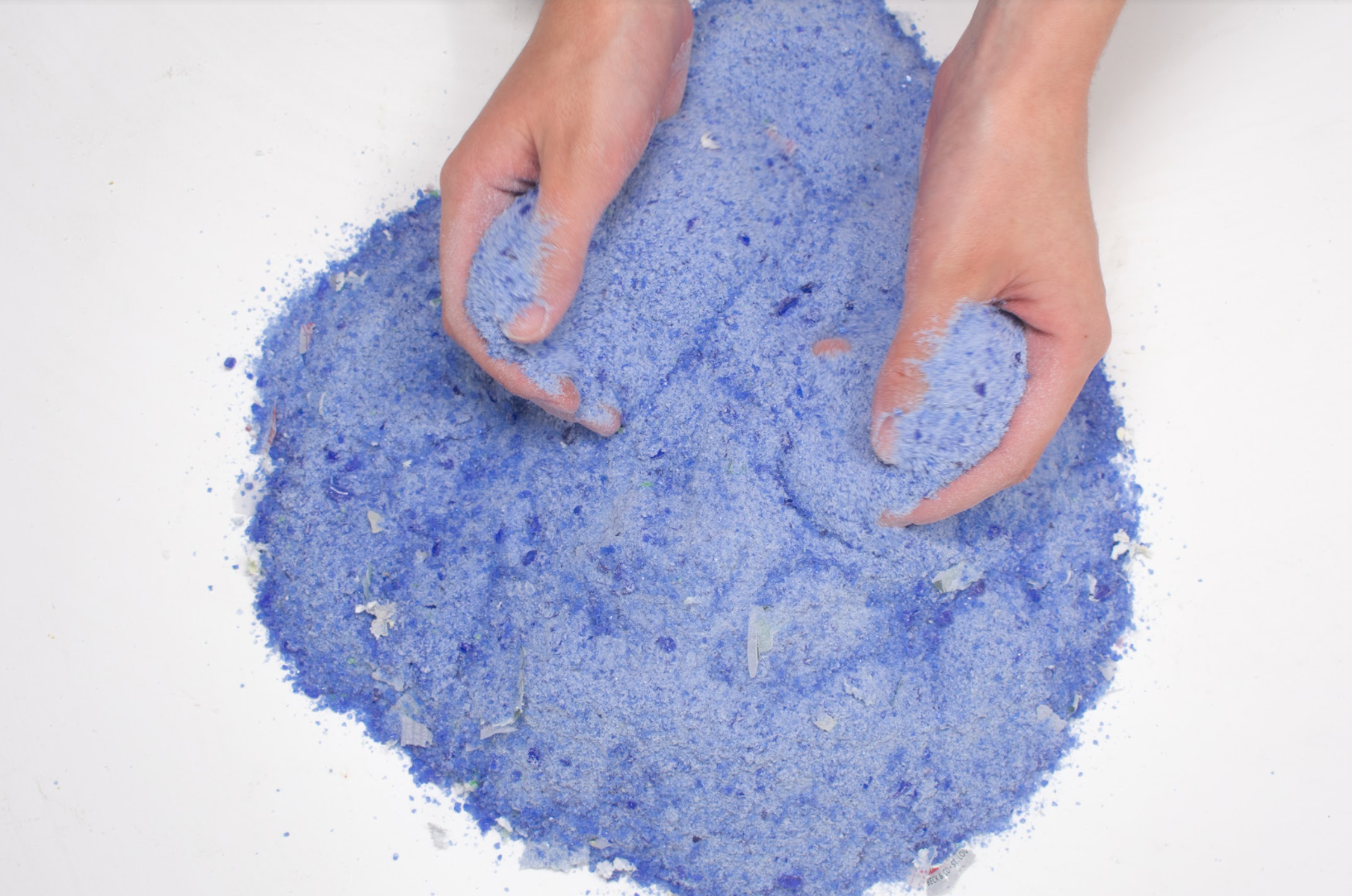 <p>The end product after glass bottles are pulverized in the Glass Half Full processing plant in New Orleans </p>