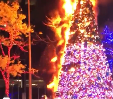 Man arrested for torching Christmas tree outside of Fox News HQ