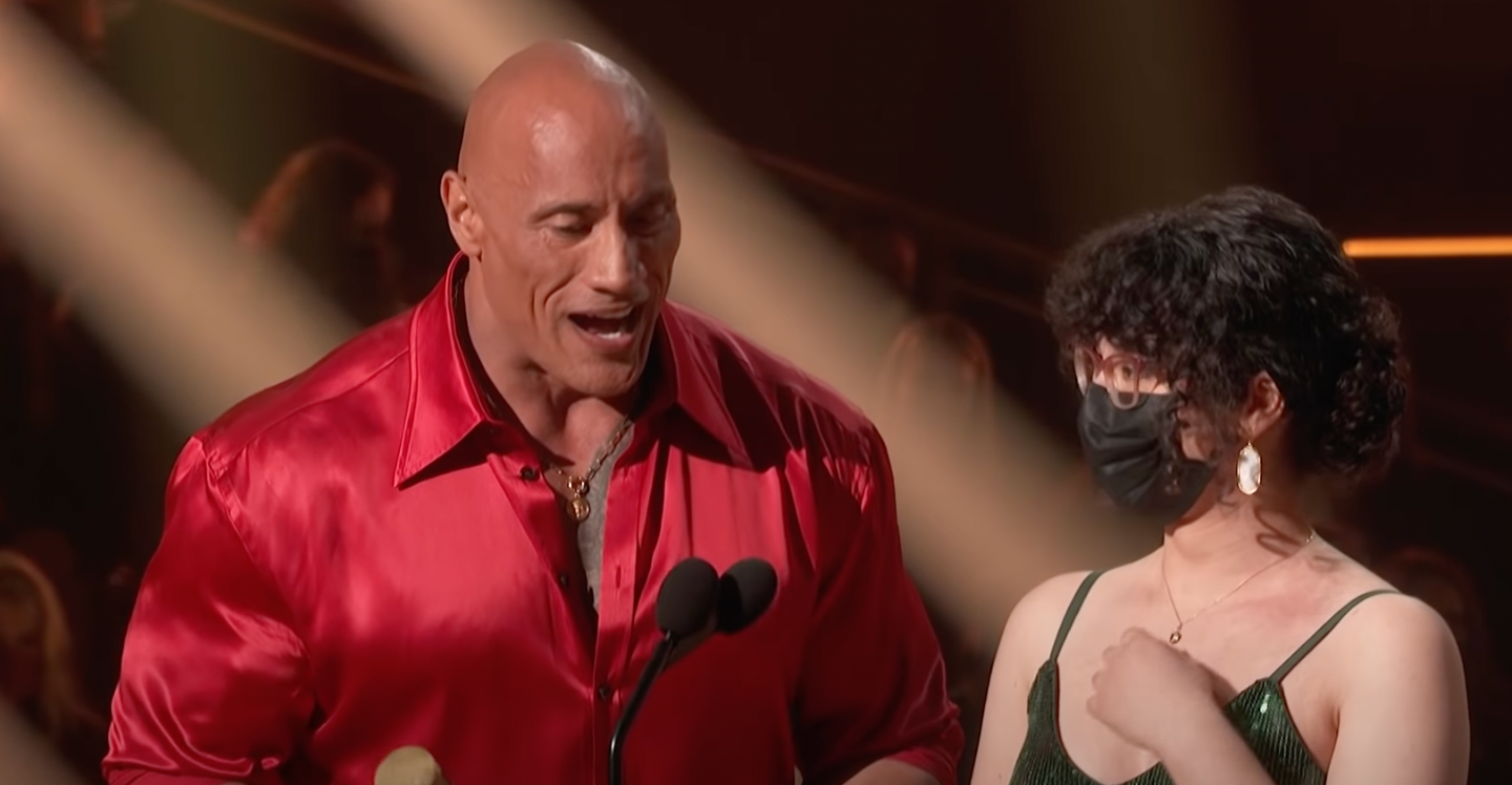Dwayne “The Rock” Johnson gives his People’s Choice Award to Make-A-Wish survivor