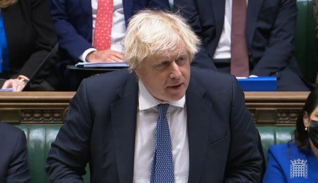 Boris Johnson says no UK ministers or officials will attend the Winter Olympics in Beijing (House of Commons Handout/PA).
