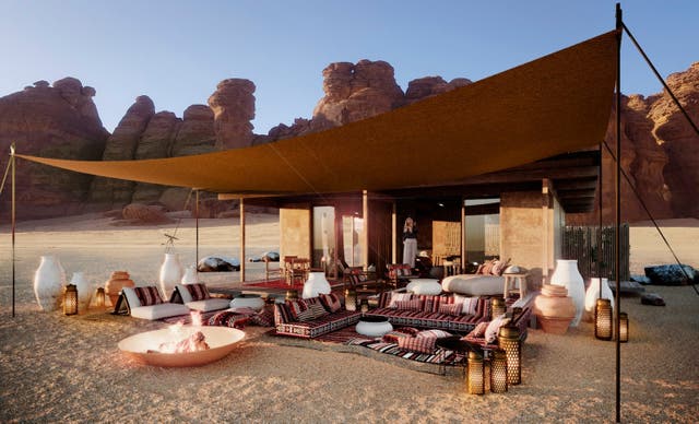 <p>A luxury villa at Habitas, AlUla </p>