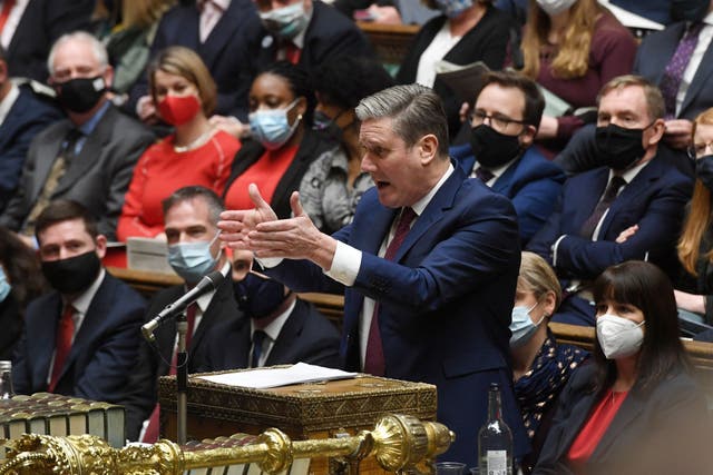 <p>Keir Starmer speaking during Prime Minister's Questions last month </p>