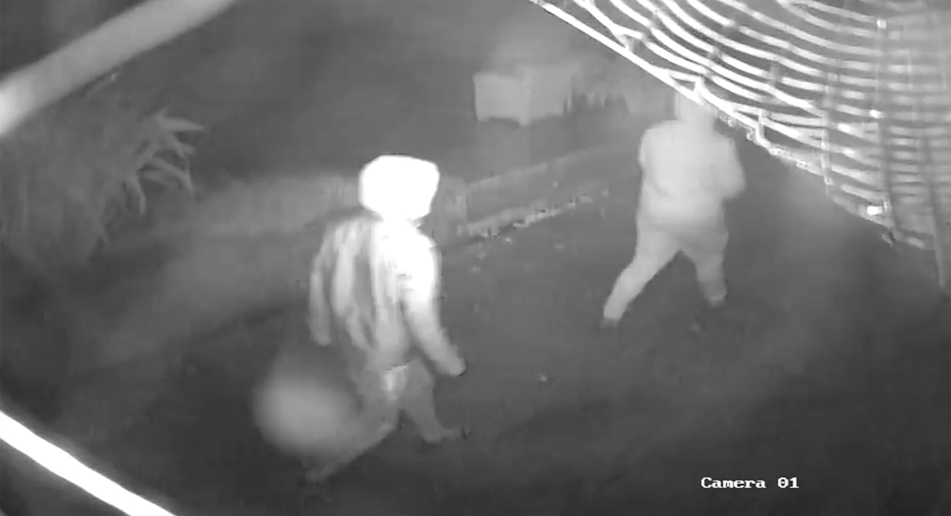 CCTV images show burglars on the Cavendish property