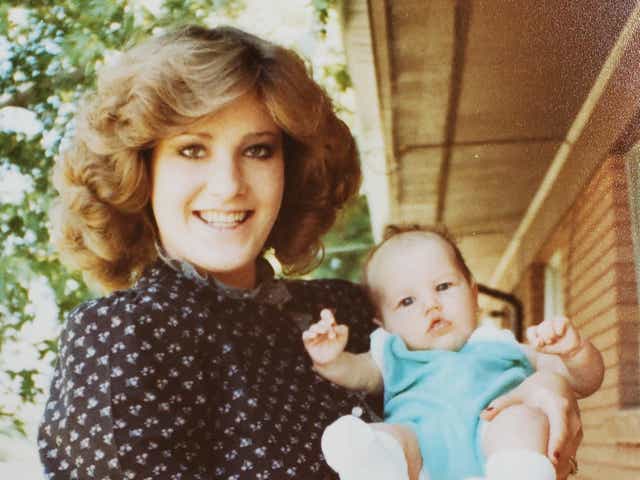 <p>A family photo of Brenda Wright Lafferty and her daughter Erica, who were murdered in 1984</p>