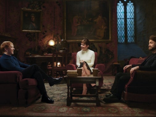 <p>Rupert Grint, Emma Watson and Daniel Radcliffe are back at Hogwarts</p>