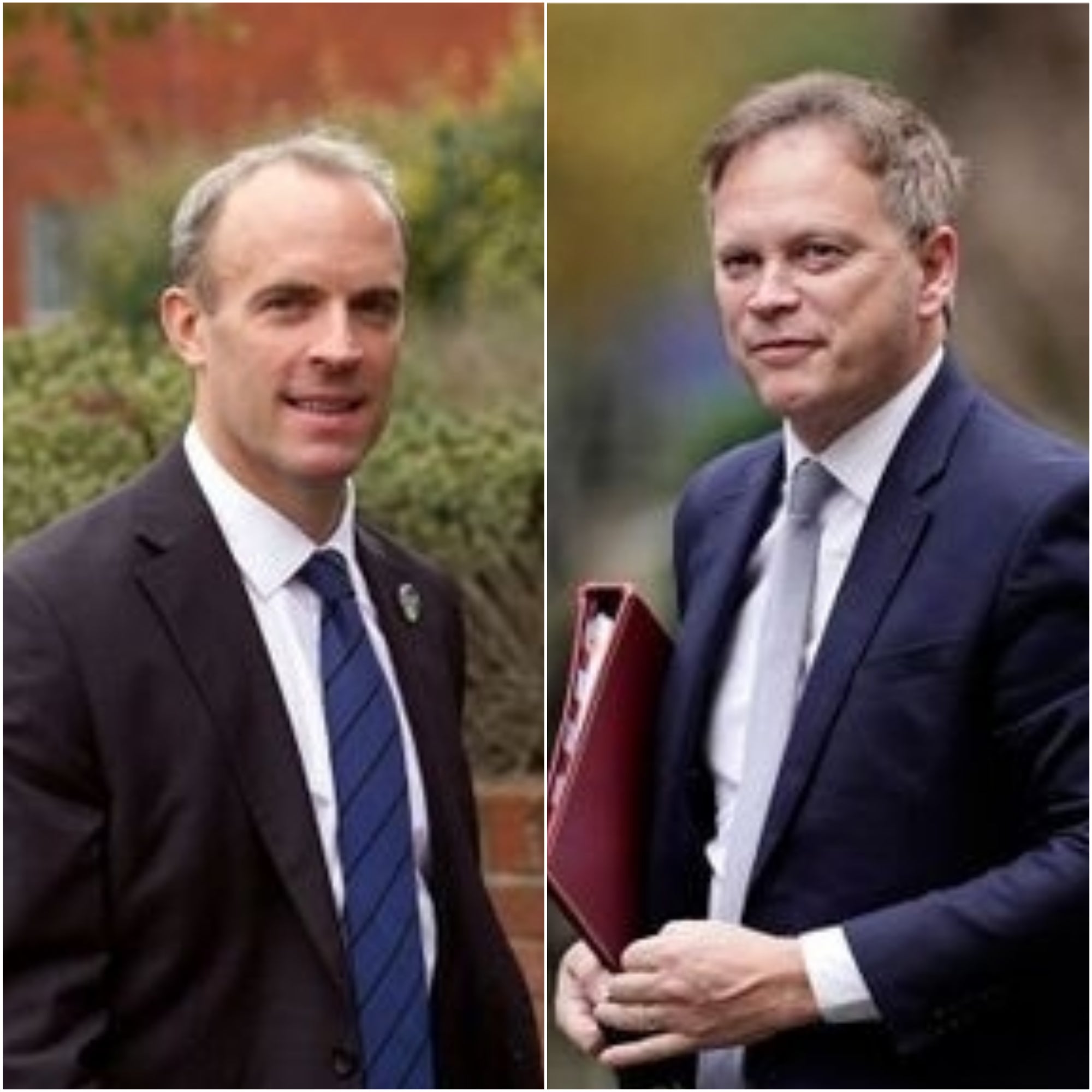 Cabinet ministers Dominic Raab and Grant Shapps are self-isolating after contact with Australian Deputy PM Barnaby Joyce who has tested positive for Covid-19 (PA)
