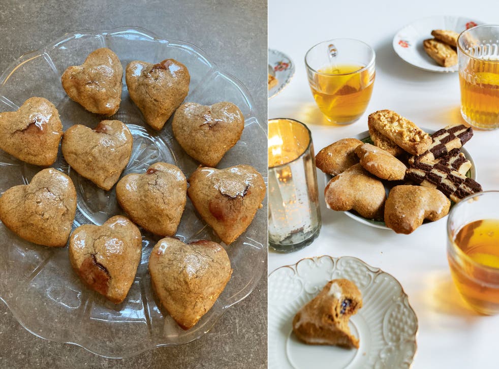 <p>Prudence Wade’s attempt at the jam-filled Lebkuchen hearts  was not the most finessed, but still tasted delicious </p>