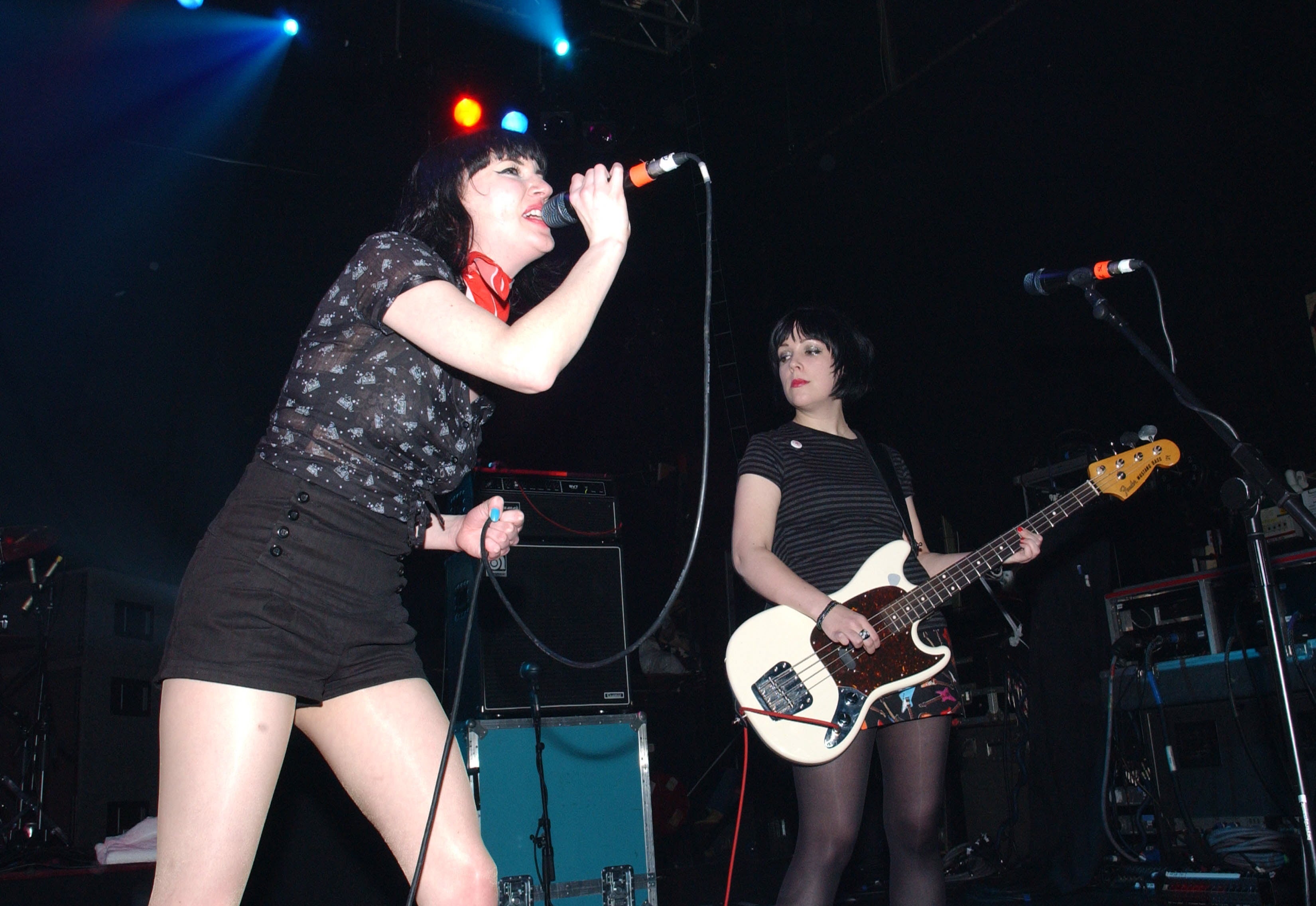 Reenie Delaney and Kate Jackson of the Long Blondes performing at the Astoria in London