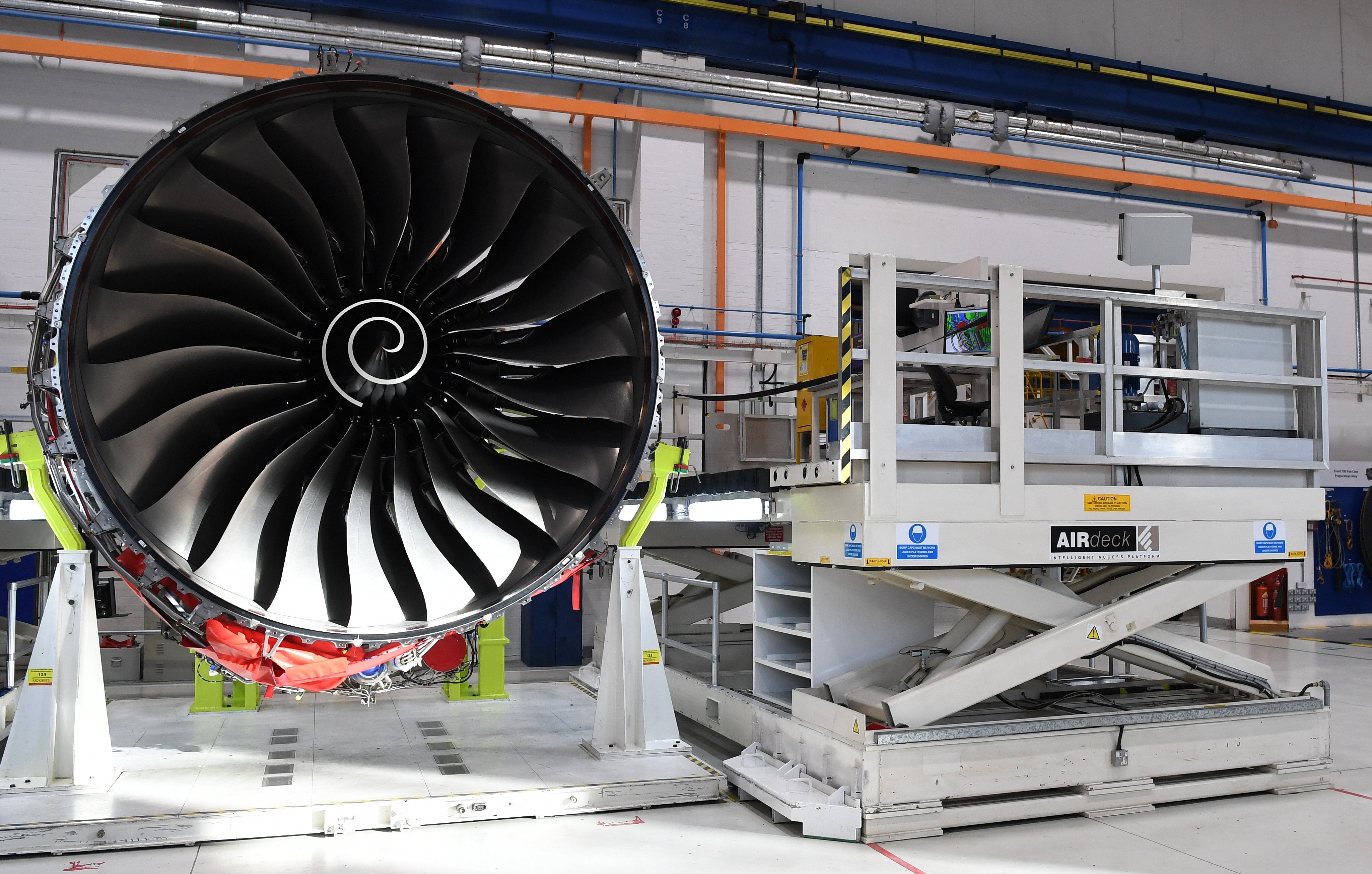 Rolls’ engines are only clocking up around half their pre-pandemic flying hours (Paul Ellis/PA)