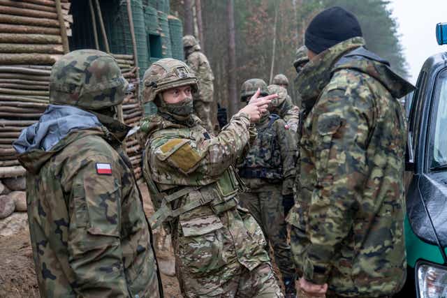 The UK is to deploy additional troops to Poland and Lithuania amid tensions at their borders with Belarus (MoD Crown Copyright/PA)