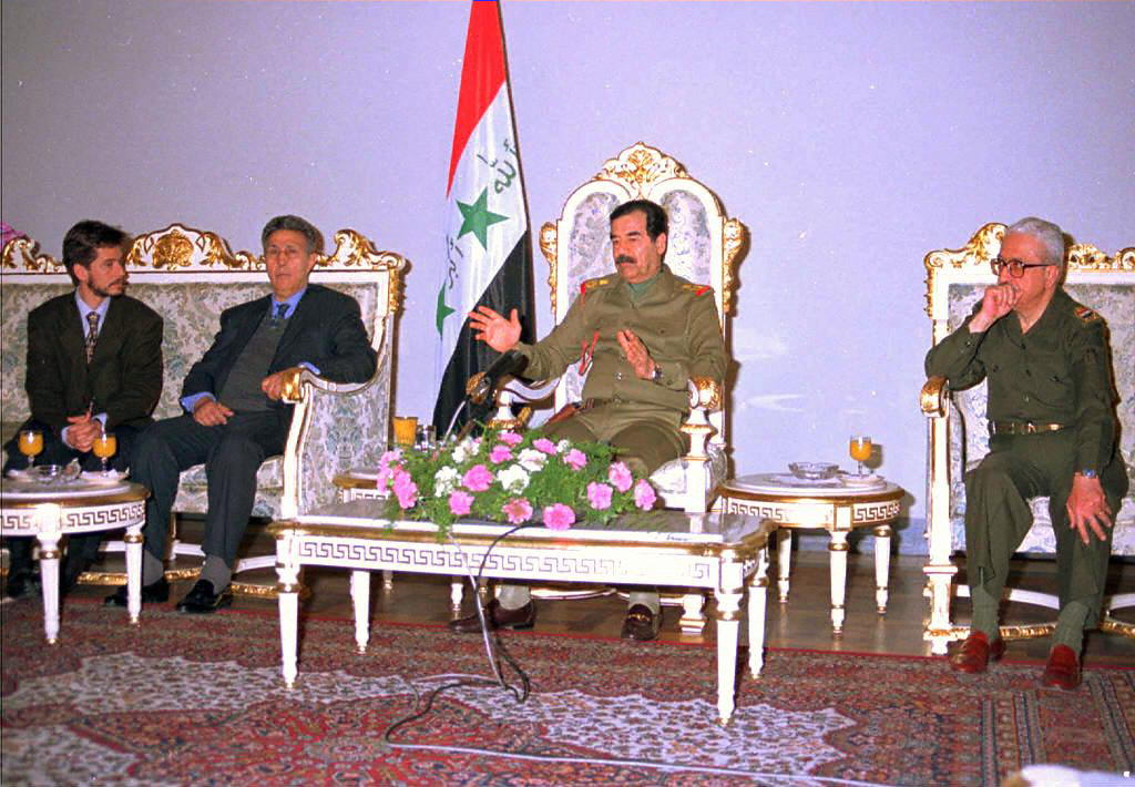 The dictator attends a court established to investigate crimes against the Iraqi people