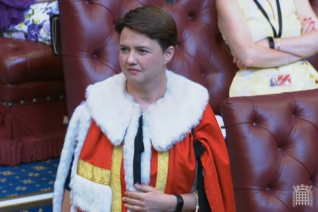 Former Scottish Conservative leader Ruth Davidson said she is ‘unashamedly a pro-business Tory’ (House of Lords/PA)