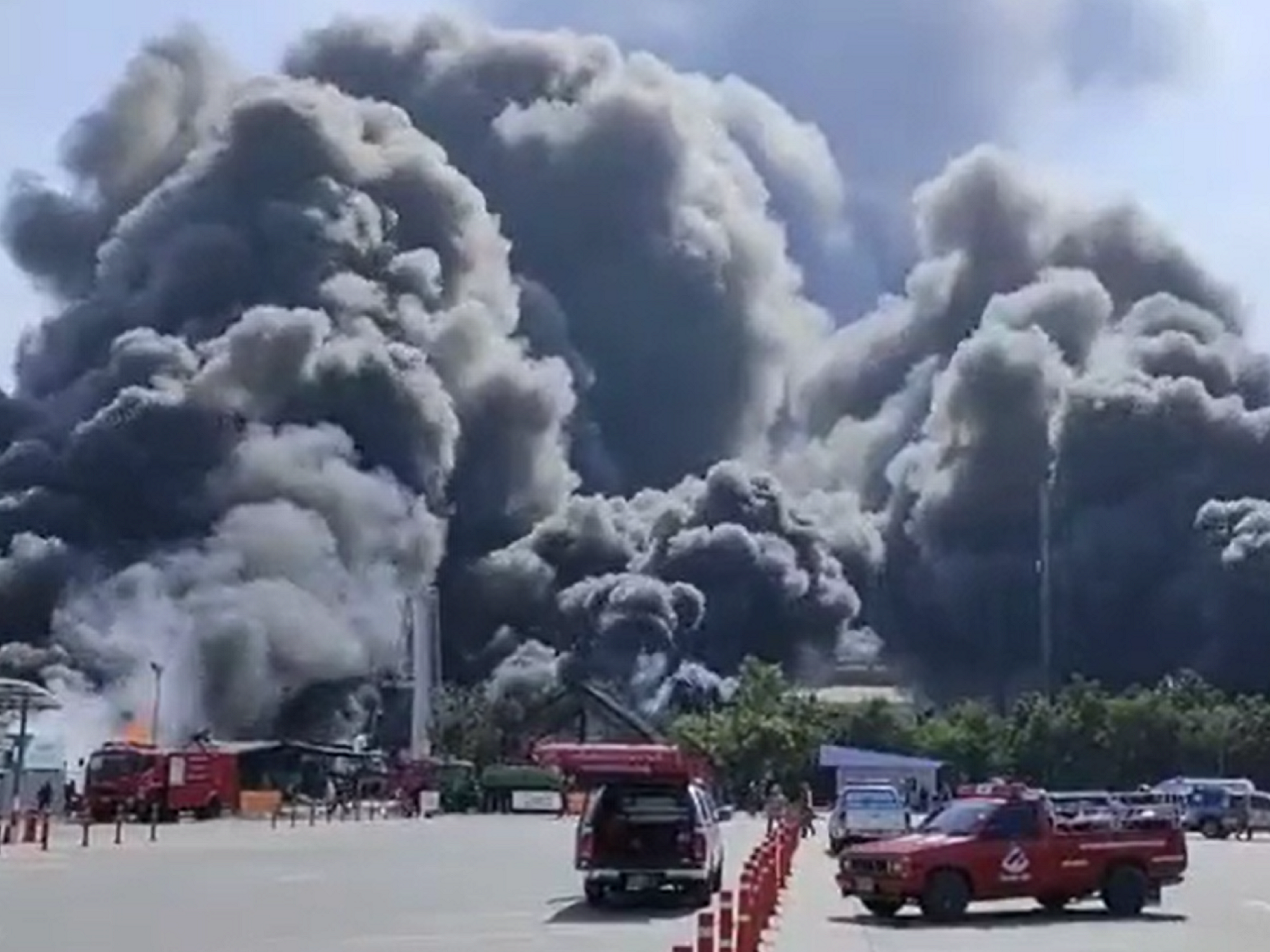 A woman allegedly blew up the oil warehouse where she worked in Thailand because she was angry with her boss