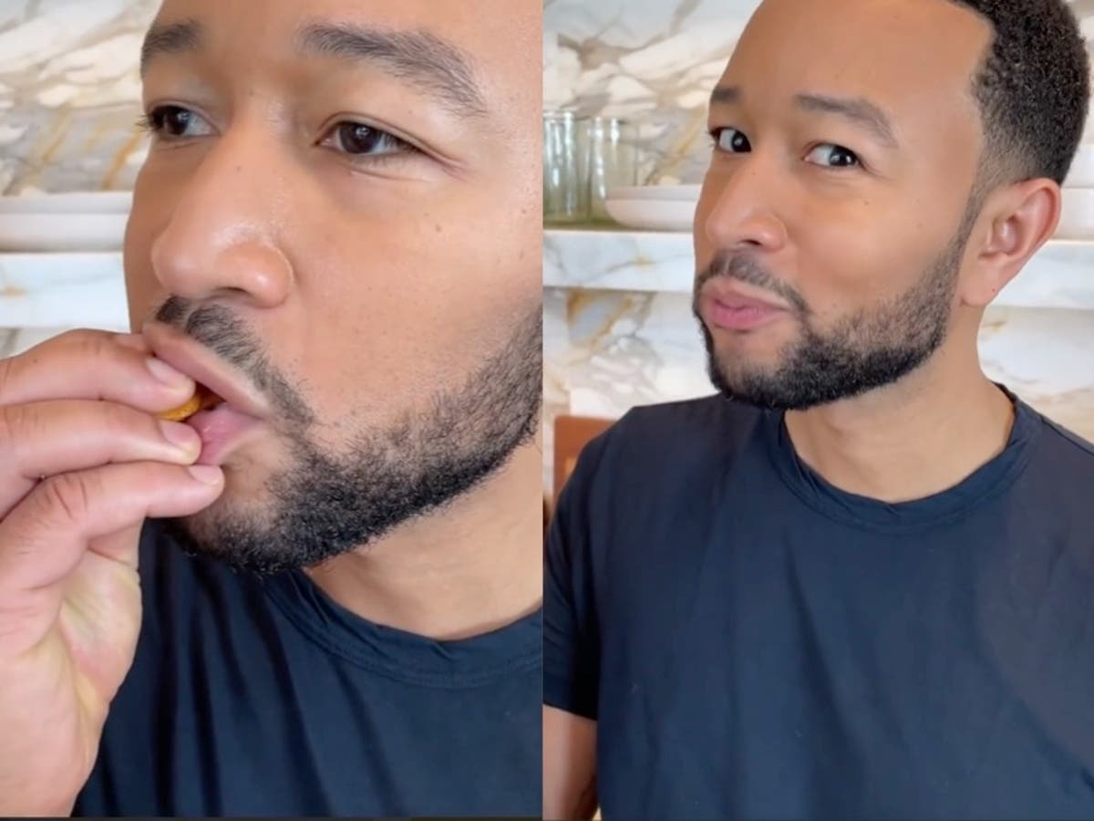 Chrissy Teigen posts ASMR video of husband John Legend loudly chewing to promote new chip line