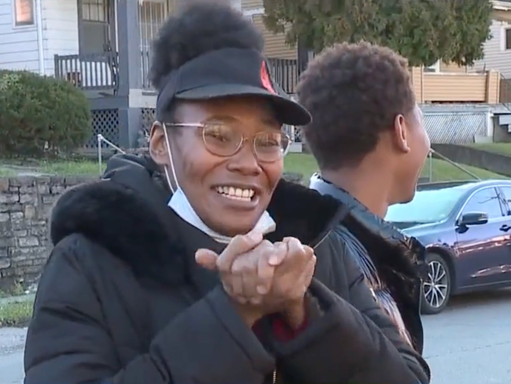 <p>Ebony Johnson, a Dunkin Donuts employee who was helped by a customer to find a home</p>