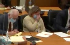 Kim Potter wipes away tears as trial shown video of her reaction to shooting Daunte Wright