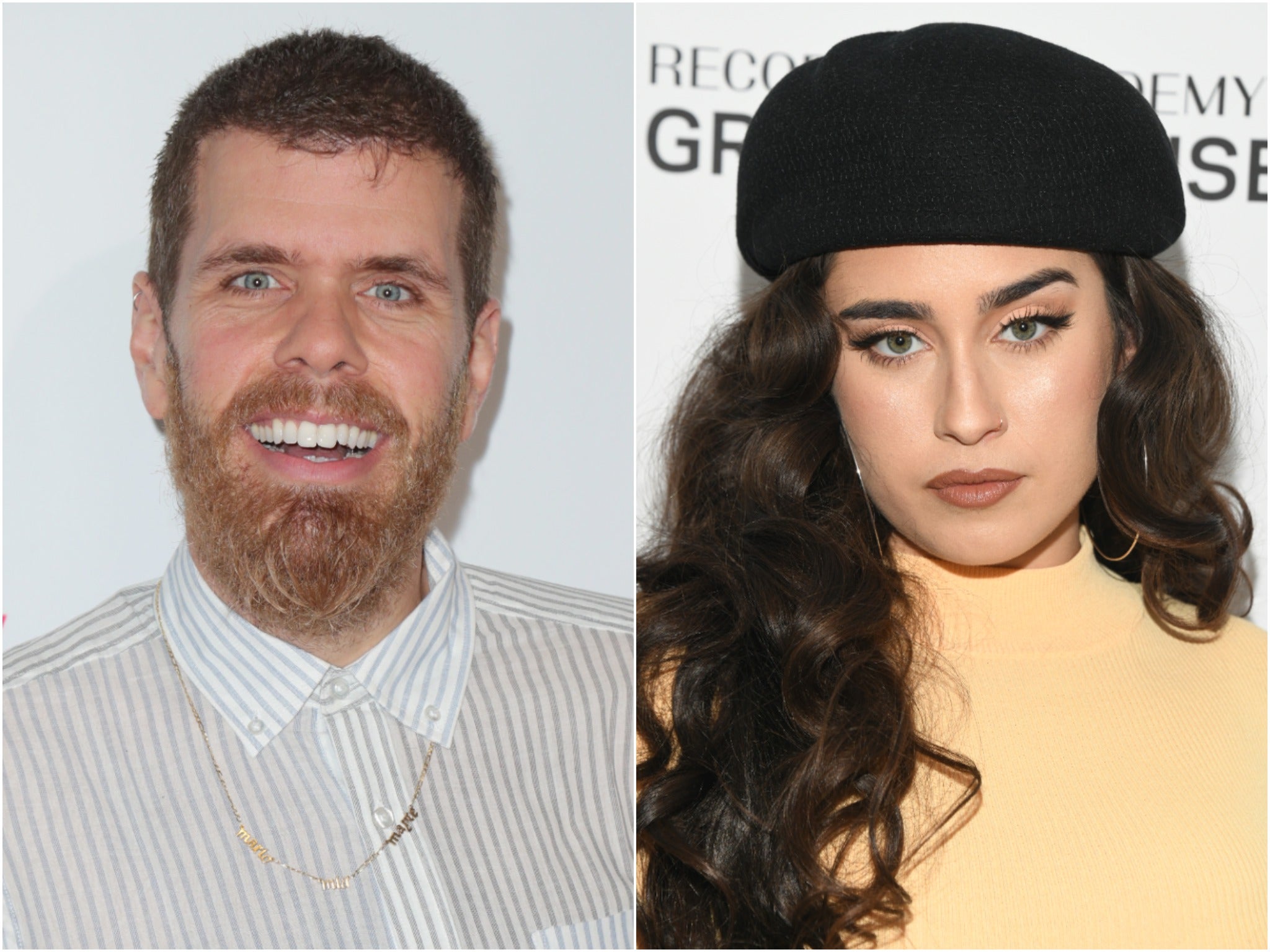 <p>Perez Hilton and Lauren Jauregui </p>