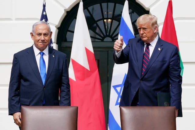 <p>Benjamin Netanyahu and Donald Trump in happier times </p>