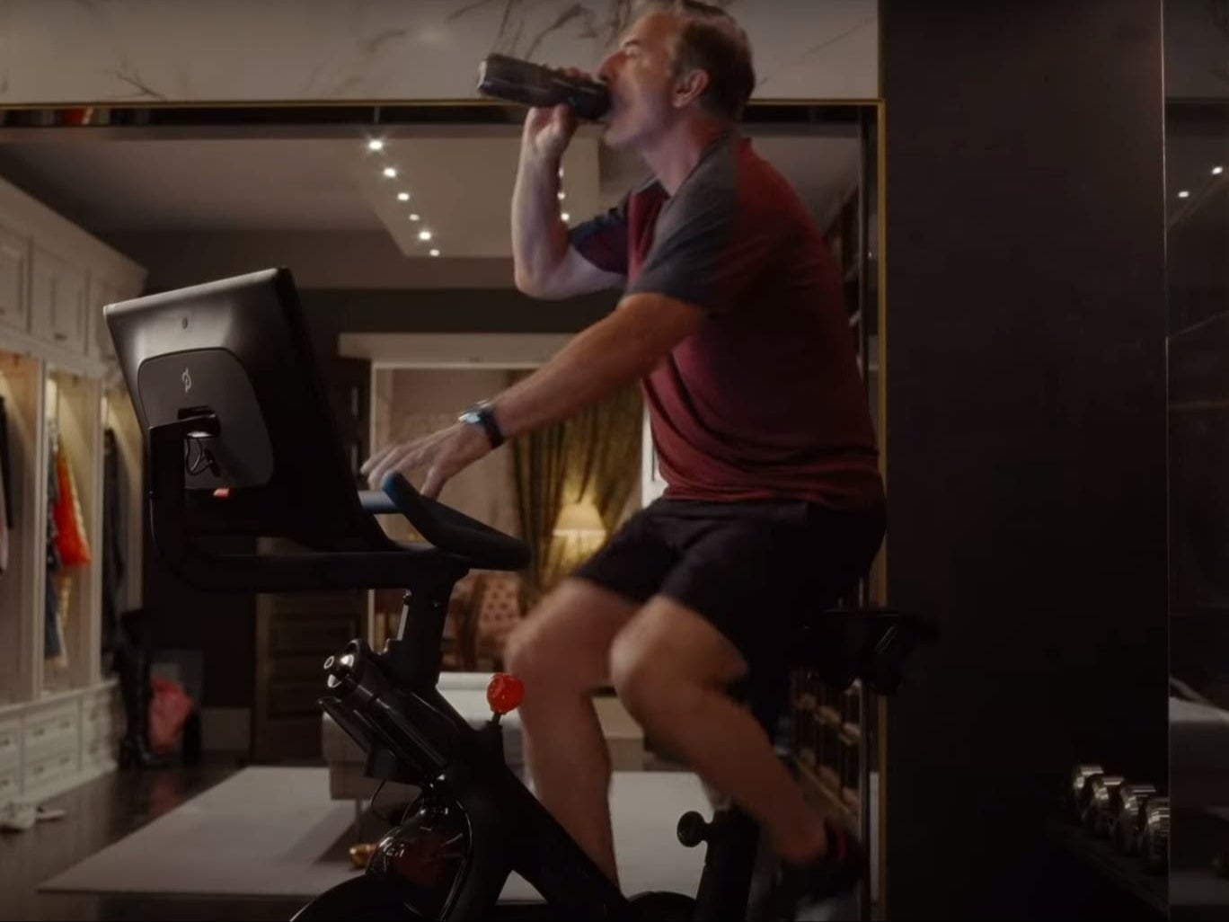 Chris Noth, who plays Mr Big, rides a Peloton before character’s death in ‘And Just Like That’