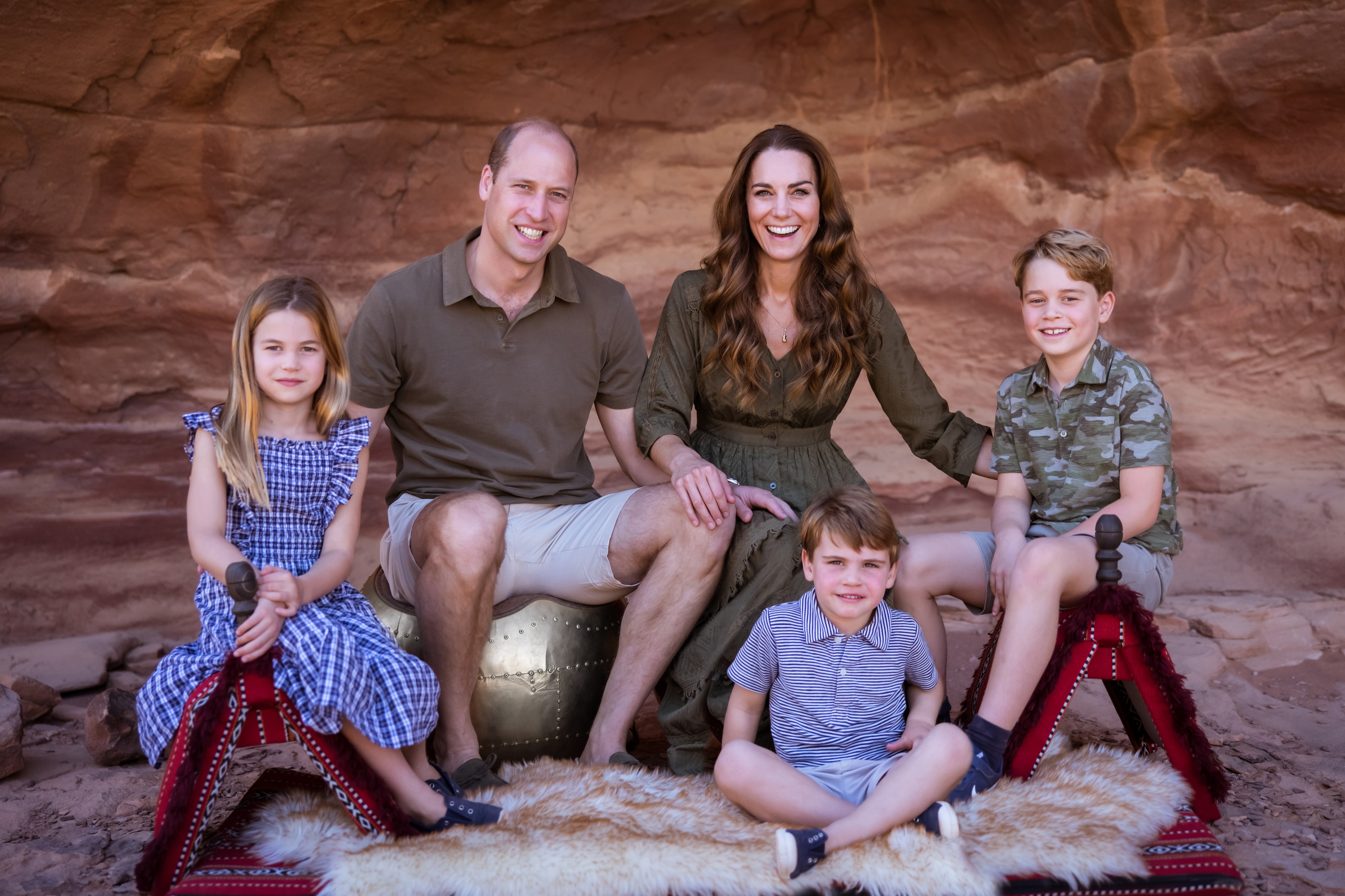 William and Kate use photo taken during trip to Jordan for 2021 Christmas card