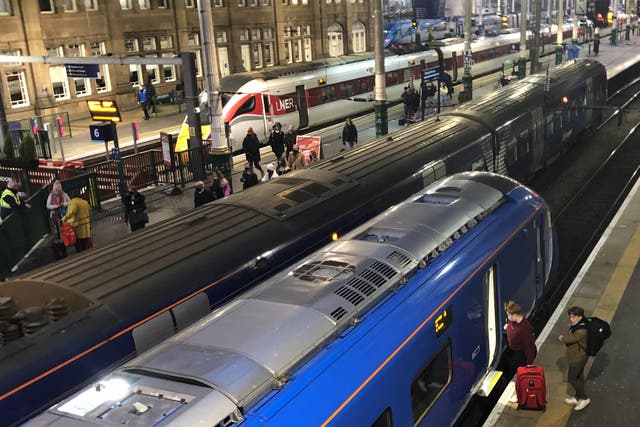 <p>Departing soon: LNER and Lumo compete with each other and Avanti West Coast from Edinburgh Waverley station to London </p>