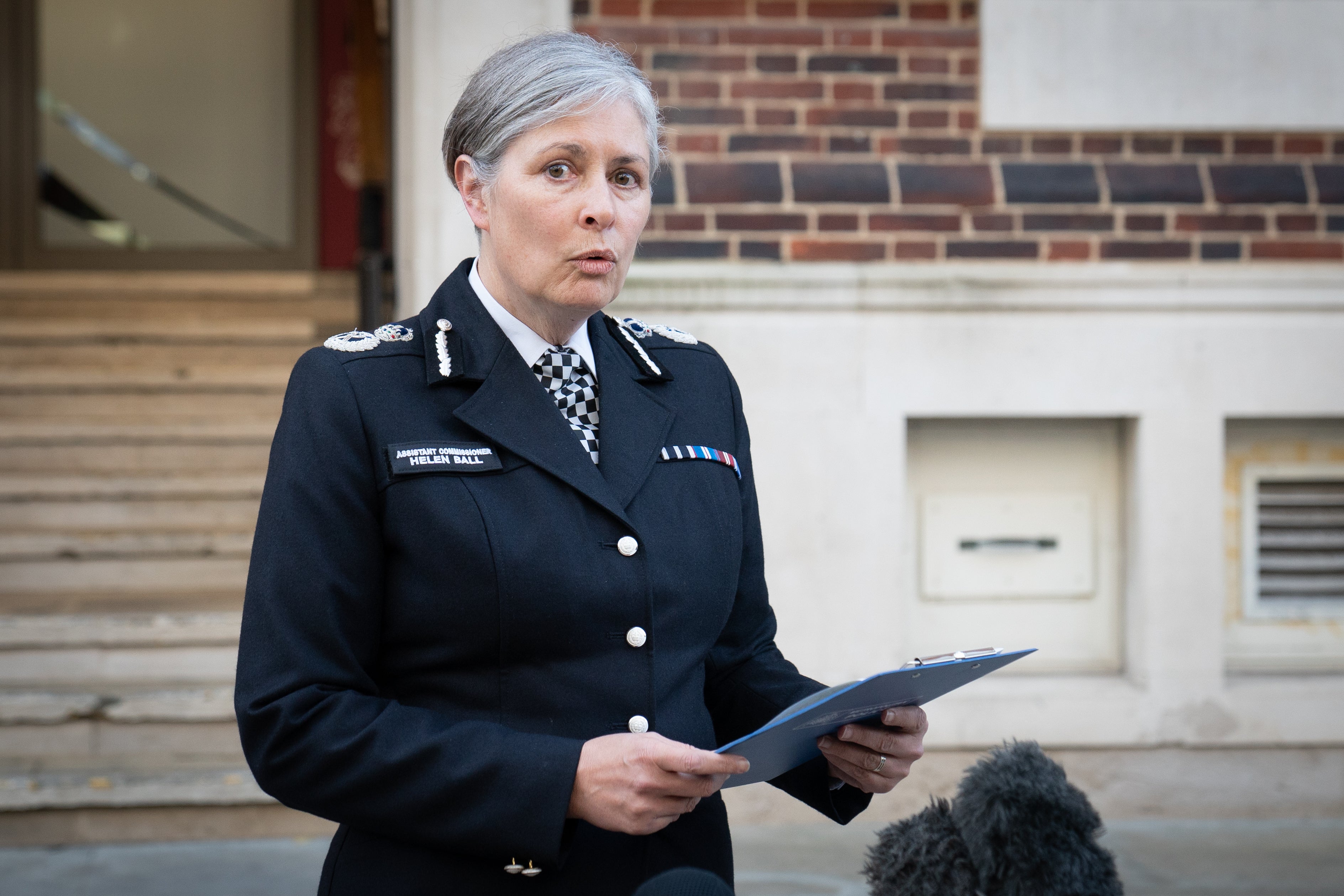 Met Police Assistant Commissioner Helen Ball outside Barking Town Hall (Stefan Rousseau/PA)