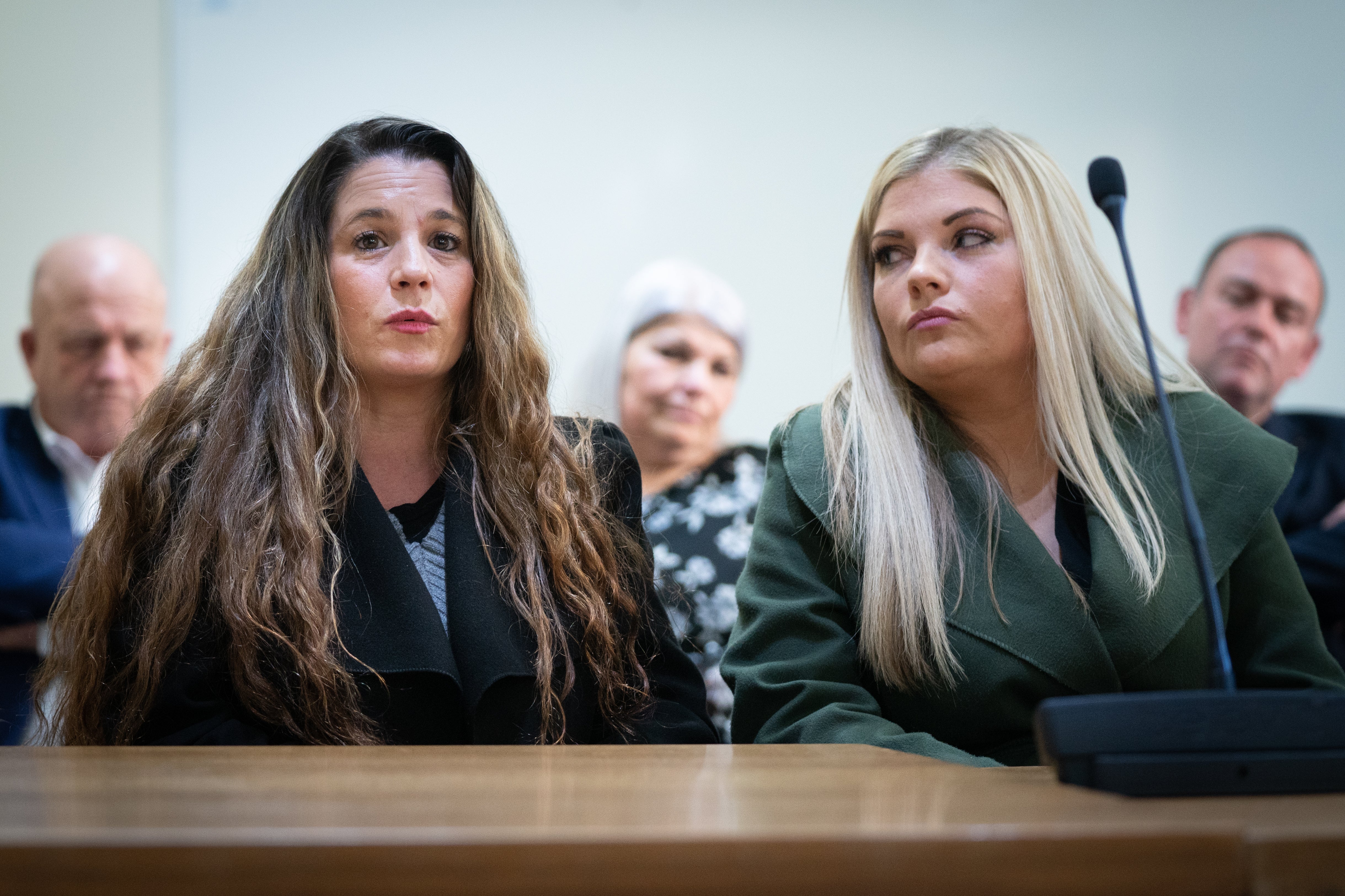 Donna, left, and Jenny Taylor, the sisters of Jack Taylor who was murdered by Stephen Port (Stefan Rousseau/PA)