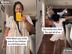 Mother sparks etiquette debate after revealing she brings all five children if one is invited to birthday party
