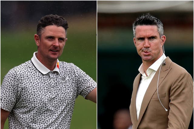 Justin Rose, left, and Kevin Pietersen (PA)