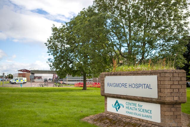 Raigmore Hospital, Inverness. (Jane Barlow/PA)