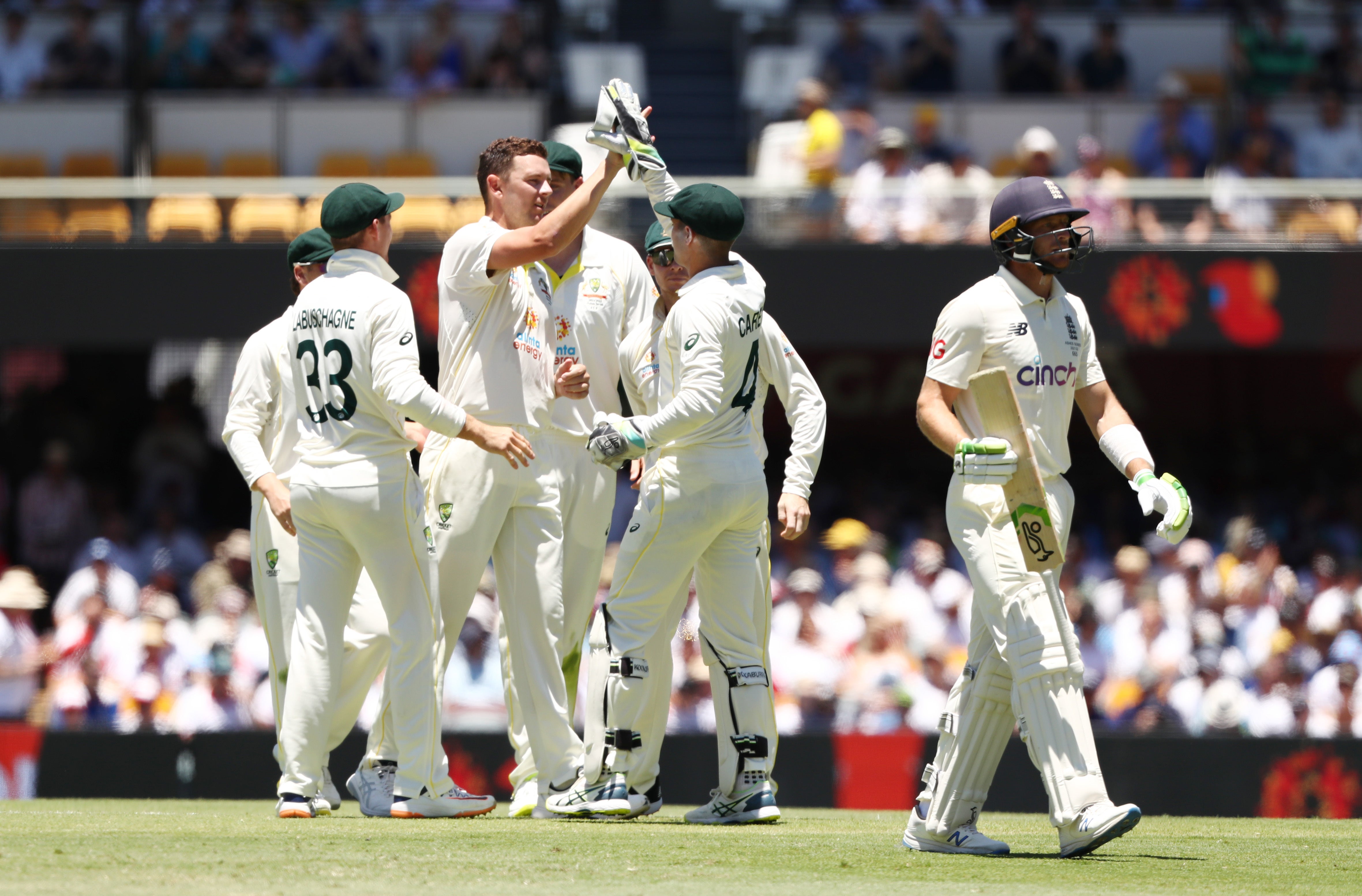 Australia tore through England to win the first Ashes Test (Jason O’Brien/PA)