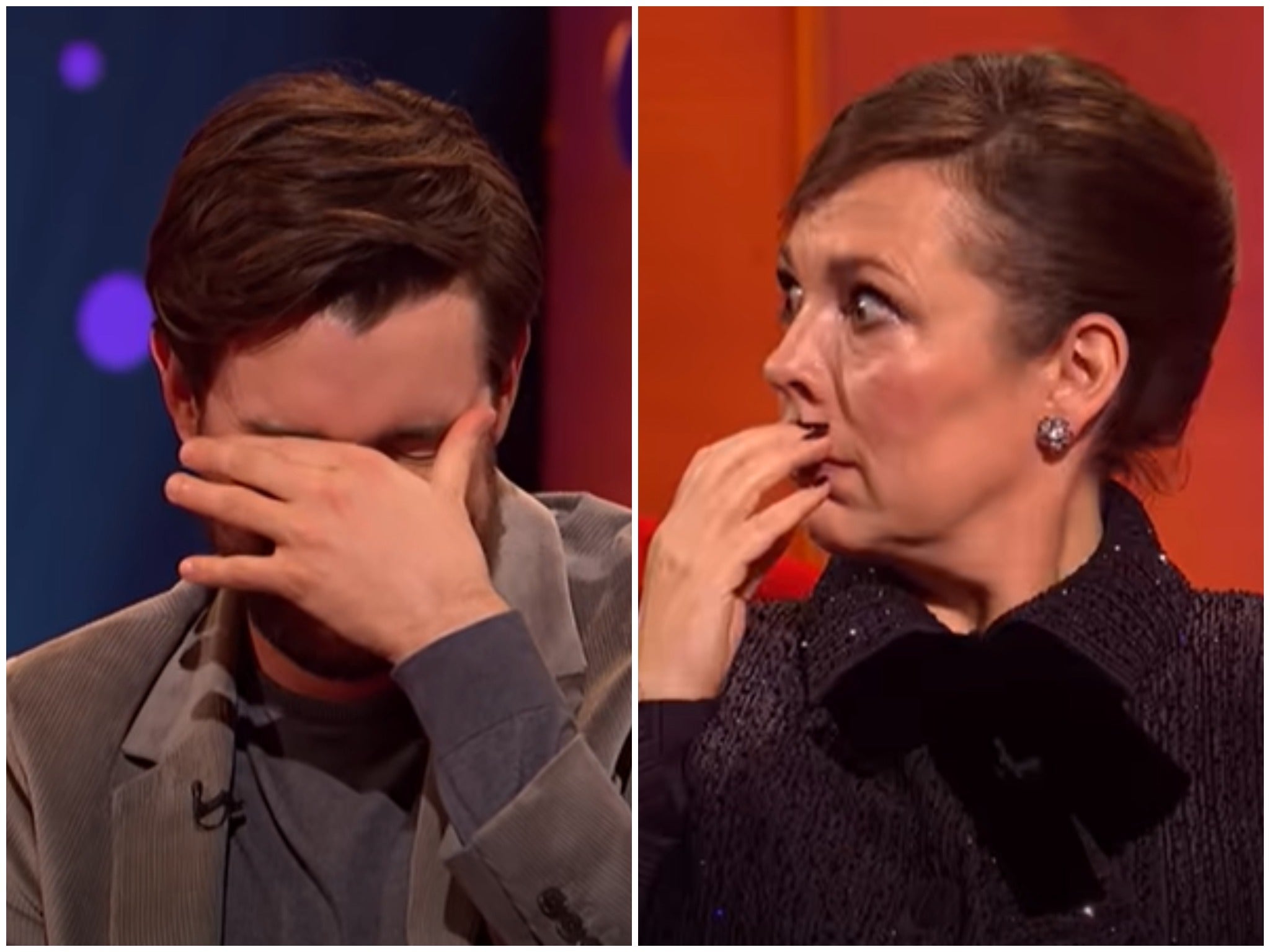 <p>Jack Whitehall and Olivia Colman</p>