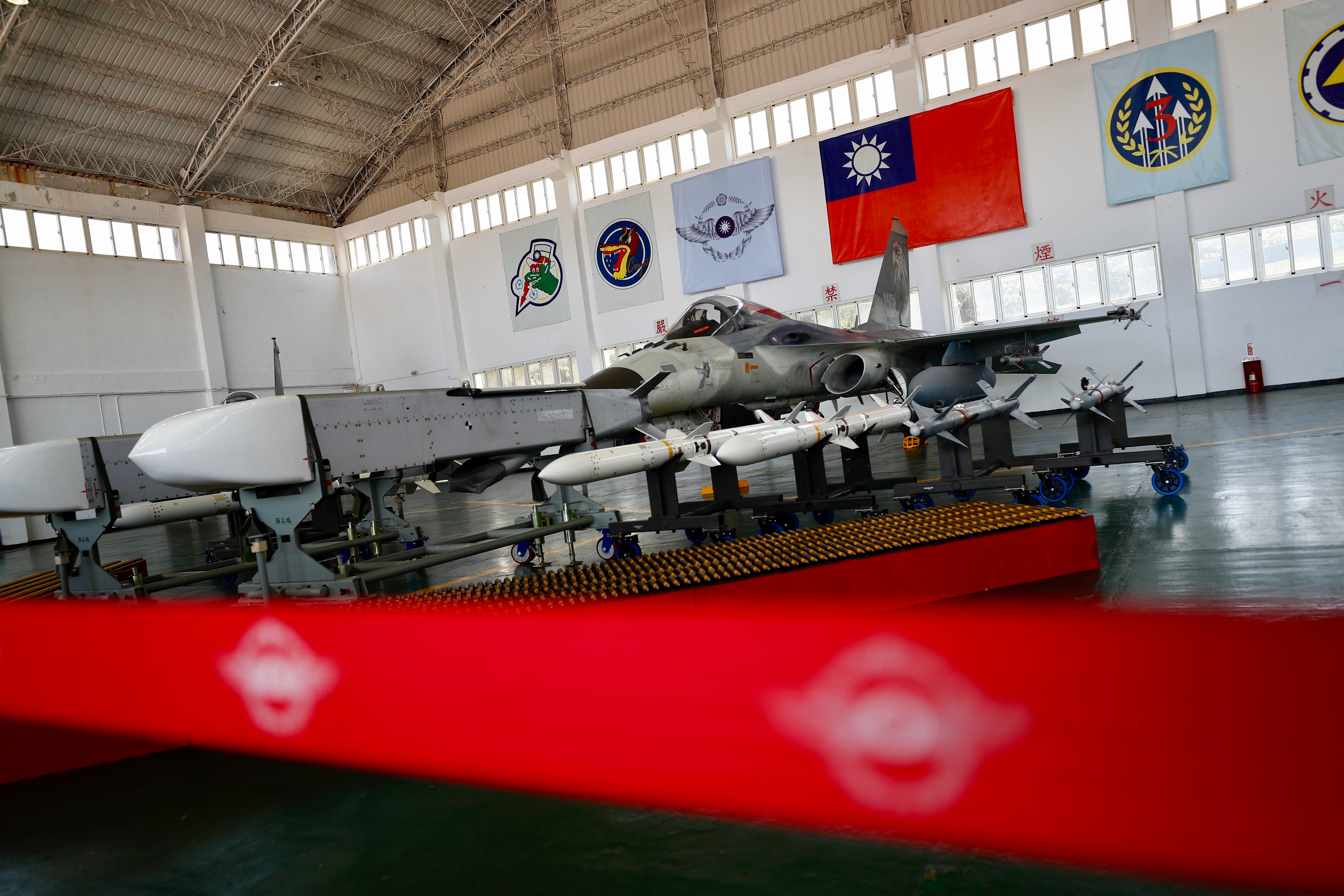 Taiwanese fighter jets at a military base in Penghu island, Taiwan, in September 2020