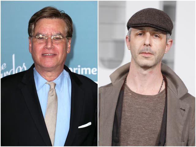 <p>Aaron Sorkin and Jeremy Strong</p>