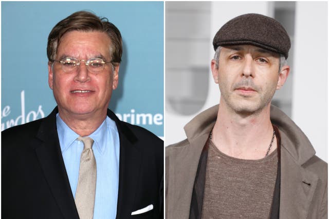 <p>Aaron Sorkin and Jeremy Strong</p>