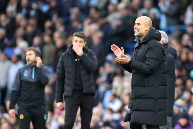 Pep Guardiola was satisfied with his side’s win despite the controversy (Richard Sellers/PA)