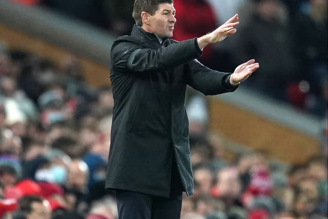 Aston Villa manager Steven Gerrard did not want to go ‘gung ho’ on his return to Anfield for fear of a thrashing (Nick Potts/PA)