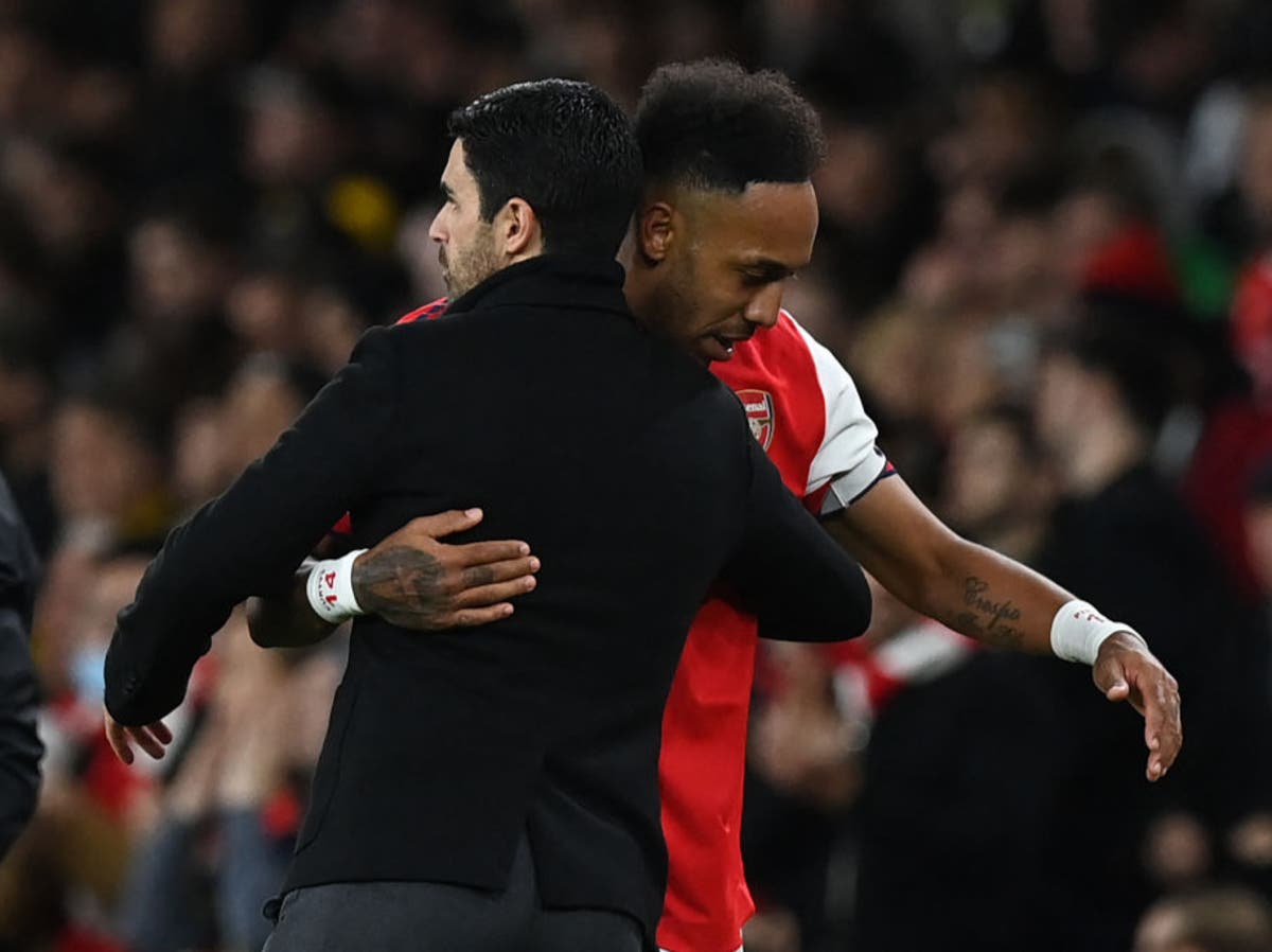 Pierre-Emerick Aubameyang is fighting a losing battle with Mikel Arteta