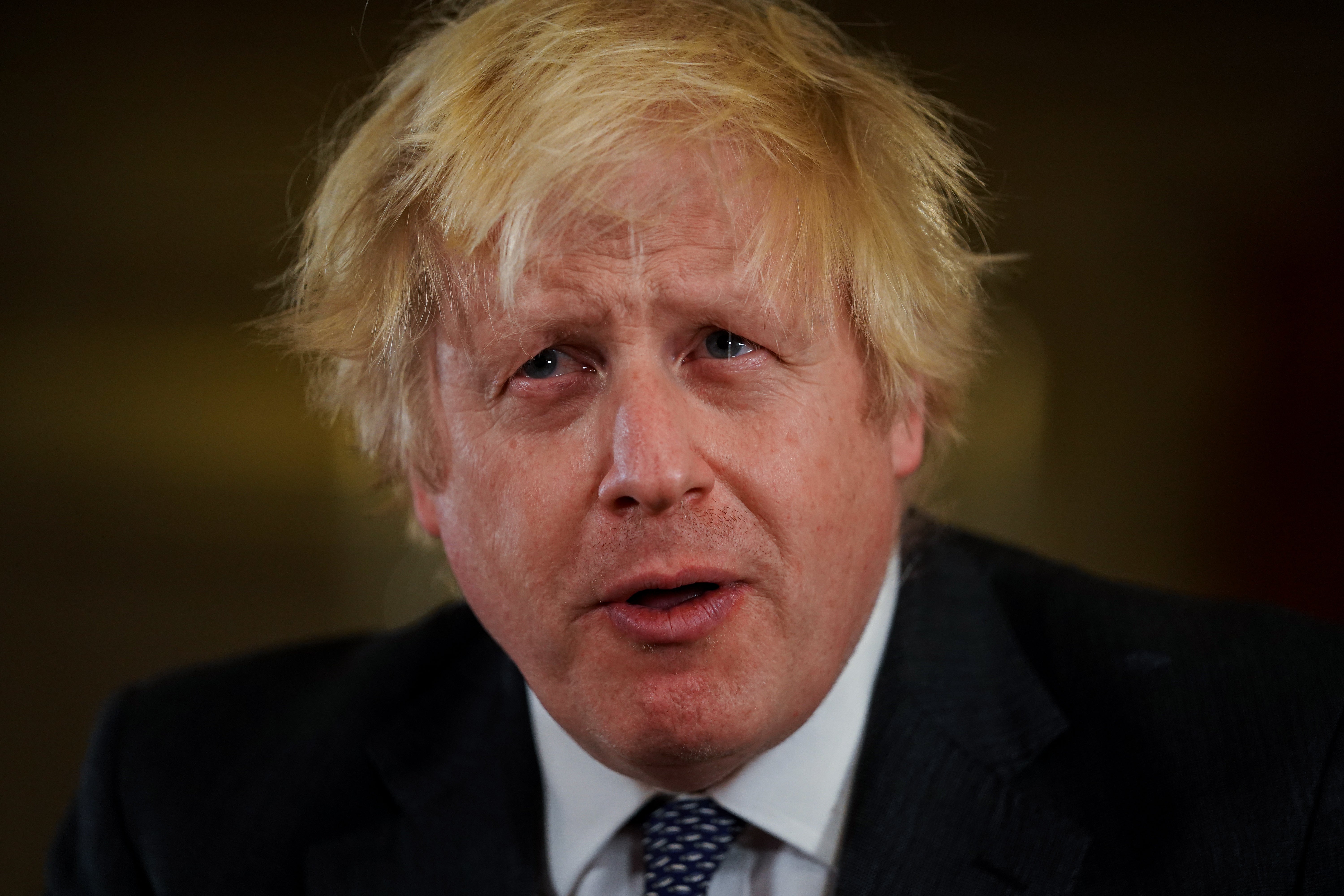 Prime Minister Boris Johnson recorded an address to the nation at Downing Street (Kirsty O’Connor/PA)