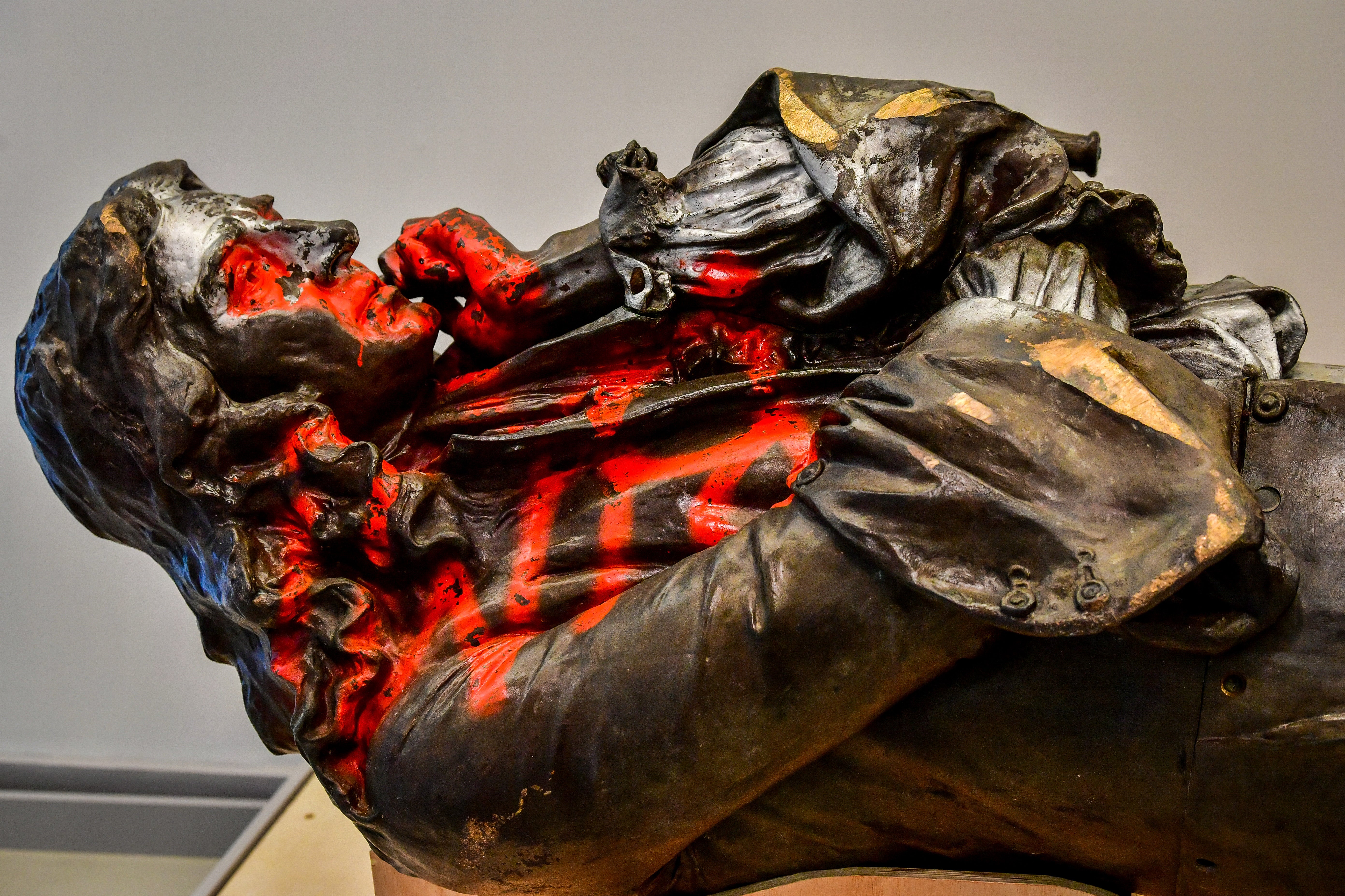 The statue of Bristol slave trader Edward Colston (Ben Birchall/PA)