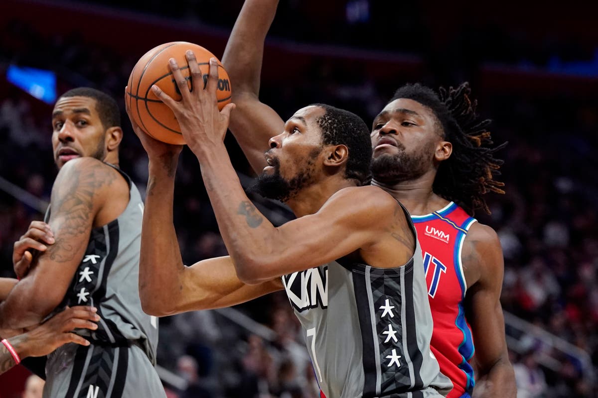 Con 51 puntos de Durant, Nets superan a Pistons en picada Independent