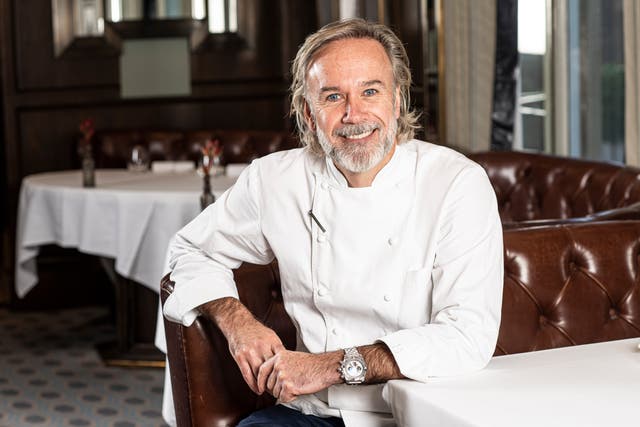 <p>Marcus Wareing at his restaurant in The Berkeley Hotel, London</p>