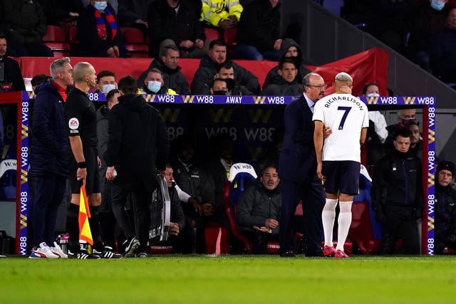 Richarlison was taken off just before the hour mark against Palace (John Walton/PA)