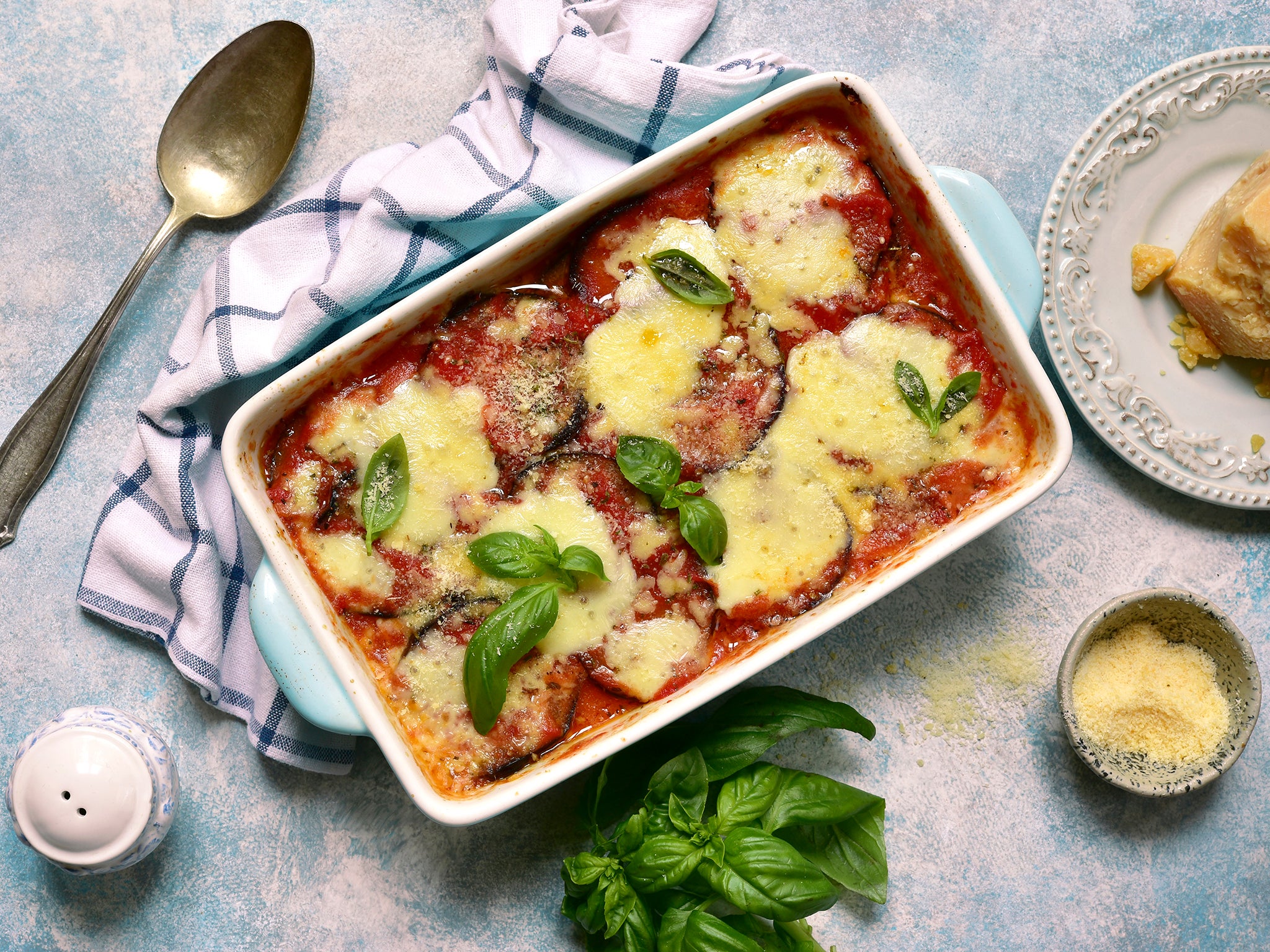 All the comforting flavours of a classic parmigiana, but with minimal work