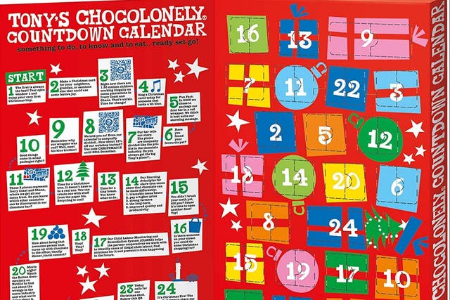 <p>Tony’s Chocolonely Christmas advent calendar</p>
