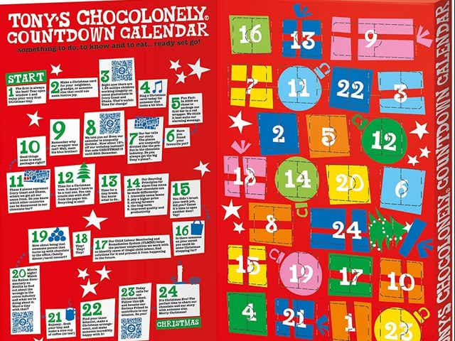 <p>Tony’s Chocolonely Christmas advent calendar</p>